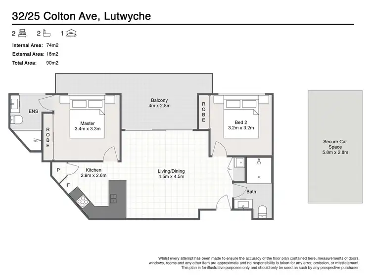 Floorplan of Homely unit listing, 32/25 Colton Avenue, Lutwyche QLD 4030