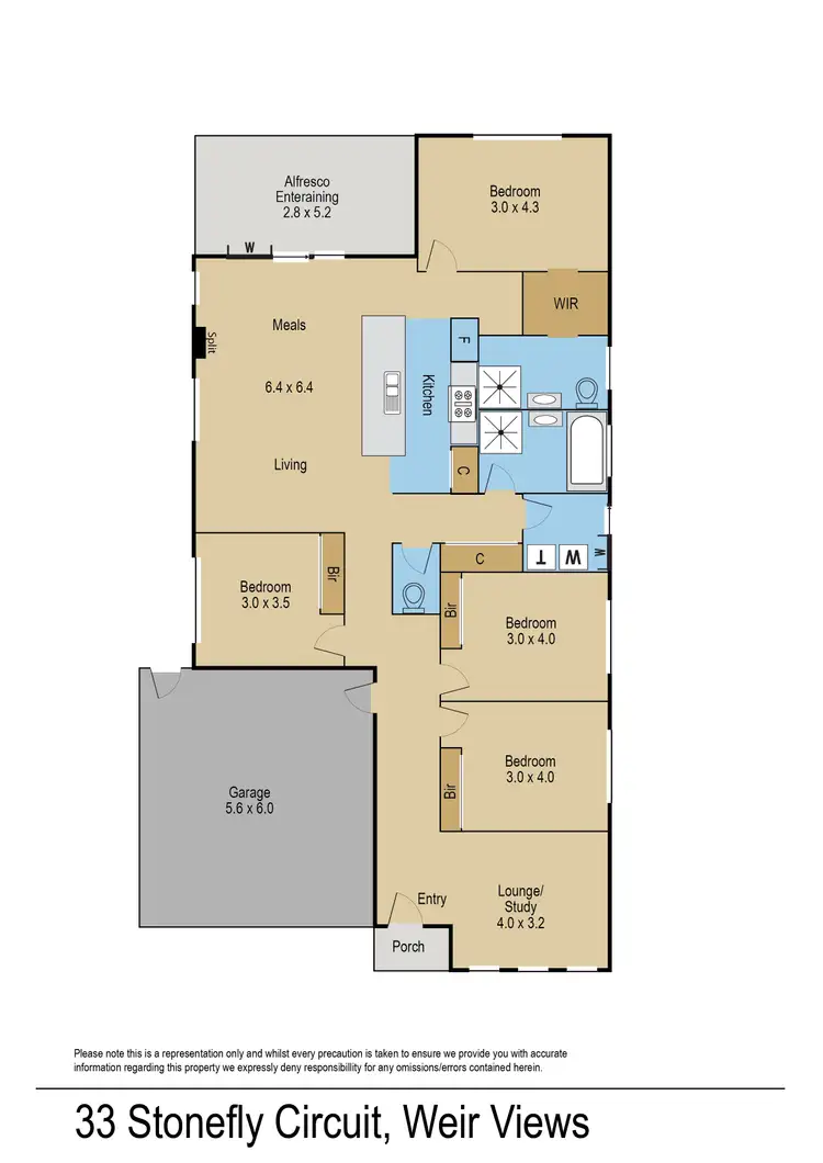 Floorplan of Homely house listing, 33 Stonefly Circuit, Weir Views VIC 3338