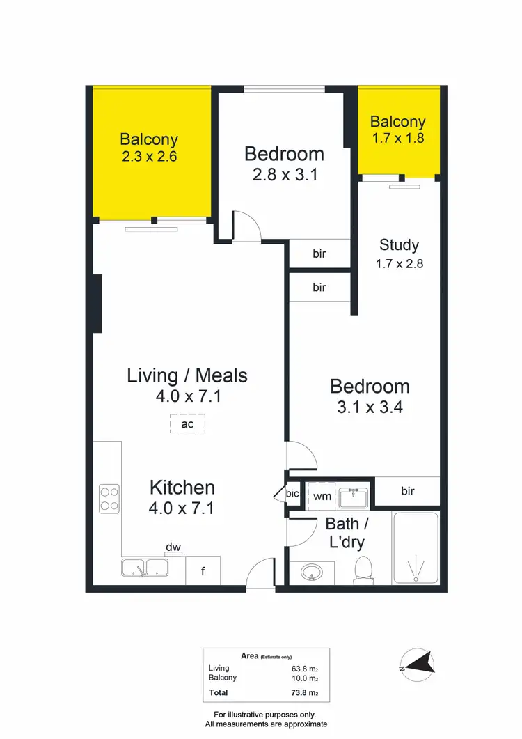 Floorplan of Homely apartment listing, 709/180 Morphett Street, Adelaide SA 5000