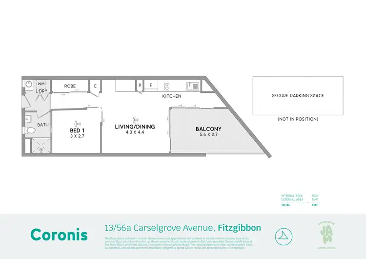 Floorplan of Homely apartment listing, 13/56A Carselgrove Avenue, Fitzgibbon QLD 4018
