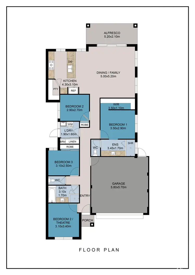 Floorplan of Homely house listing, 72 Lancaster Loop, Piara Waters WA 6112