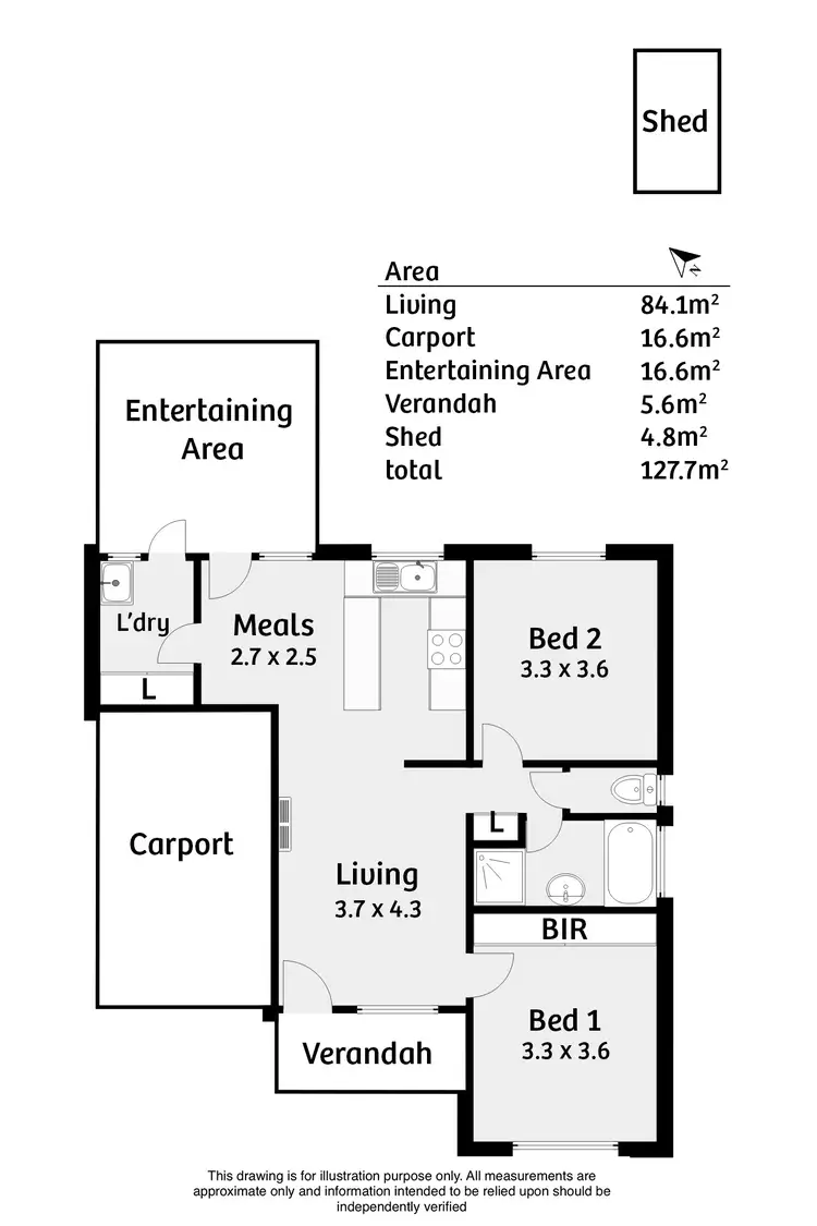 Floorplan of Homely house listing, 3/1 Sandergrove Road, Strathalbyn SA 5255