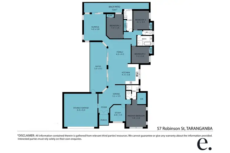 Floorplan of Homely house listing, 57 Robinson Street, Taranganba QLD 4703