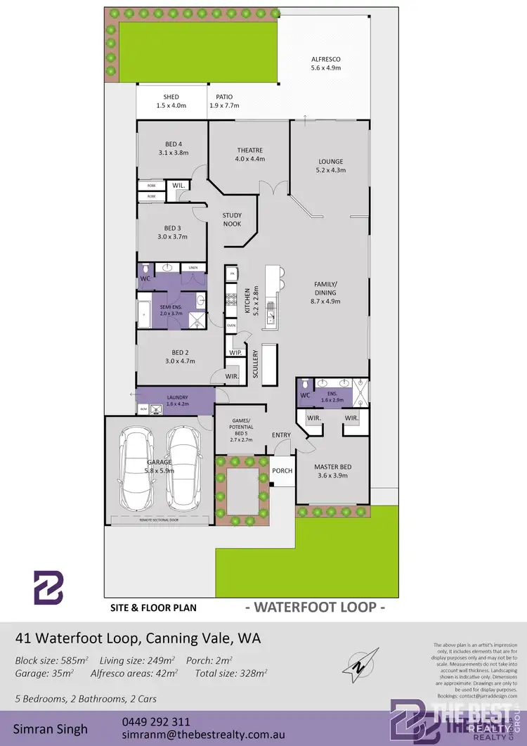 Floorplan of Homely house listing, 41 Waterfoot Loop, Canning Vale WA 6155