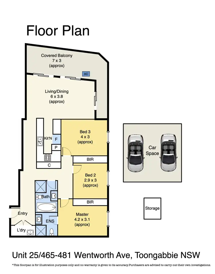 Floorplan of Homely unit listing, 25/465-481 Wentworth Avenue, Toongabbie NSW 2146
