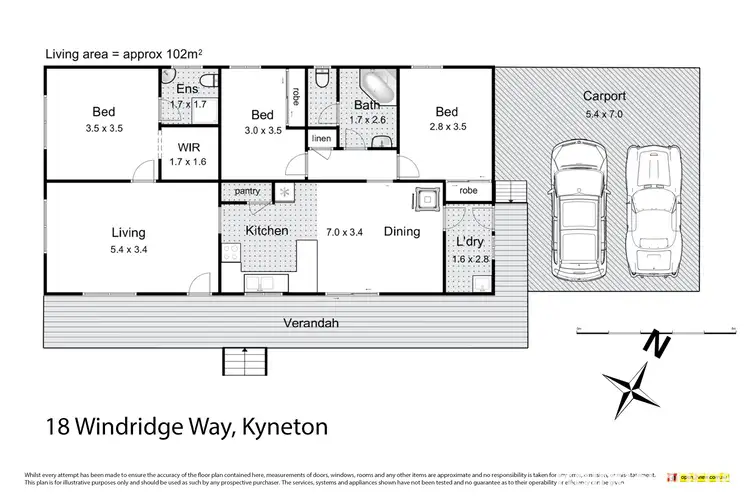 Floorplan of Homely house listing, 18 Windridge Way, Kyneton VIC 3444