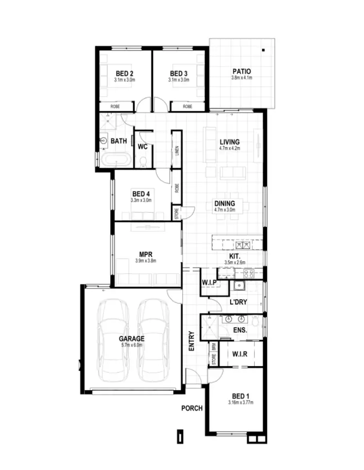 Floorplan of Homely house listing, 3 Skybury Street, Ormeau QLD 4208