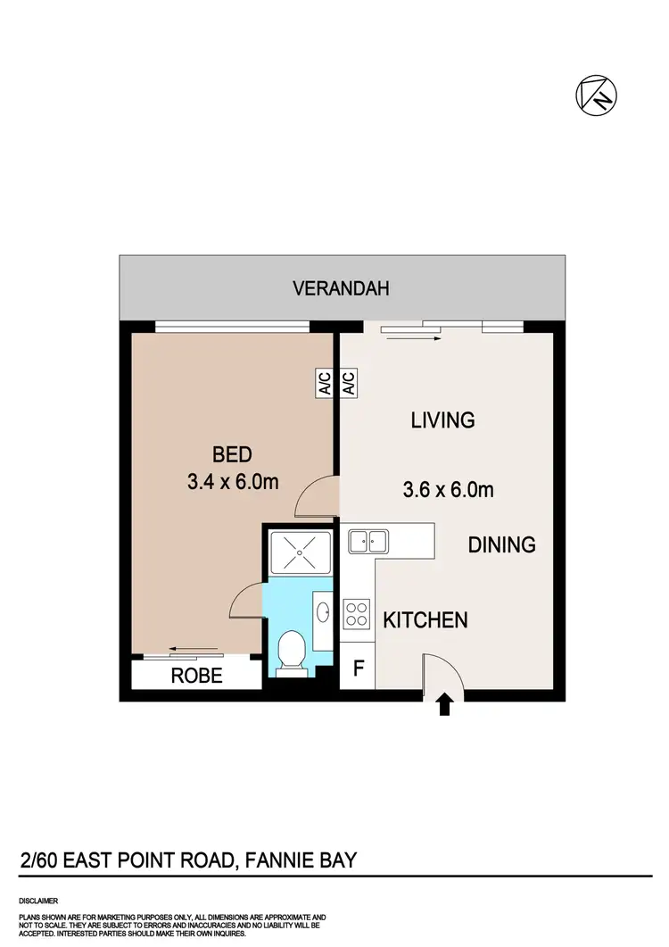 Floorplan of Homely apartment listing, 2/60 East Point Road, Fannie Bay NT 820