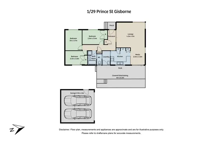 Floorplan of Homely house listing, 1/29 Prince Street, Gisborne VIC 3437