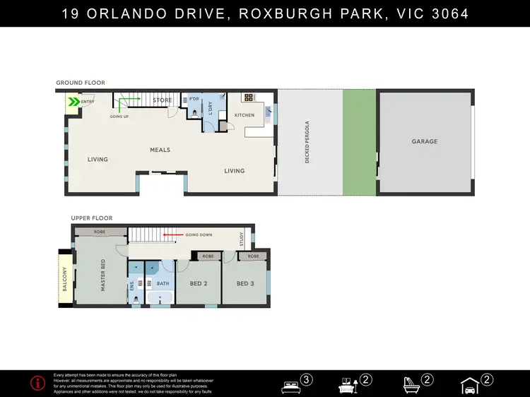 Floorplan of Homely house listing, 19 Orlando Drive, Roxburgh Park VIC 3064