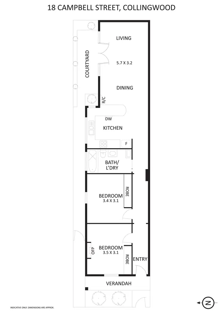 Floorplan of Homely house listing, 18 Campbell Street, Collingwood VIC 3066
