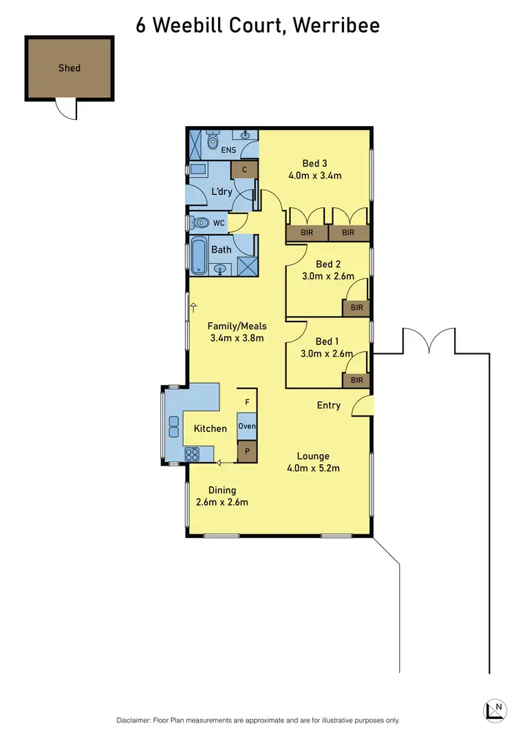 Floorplan of Homely house listing, 6 Weebill Court, Werribee VIC 3030