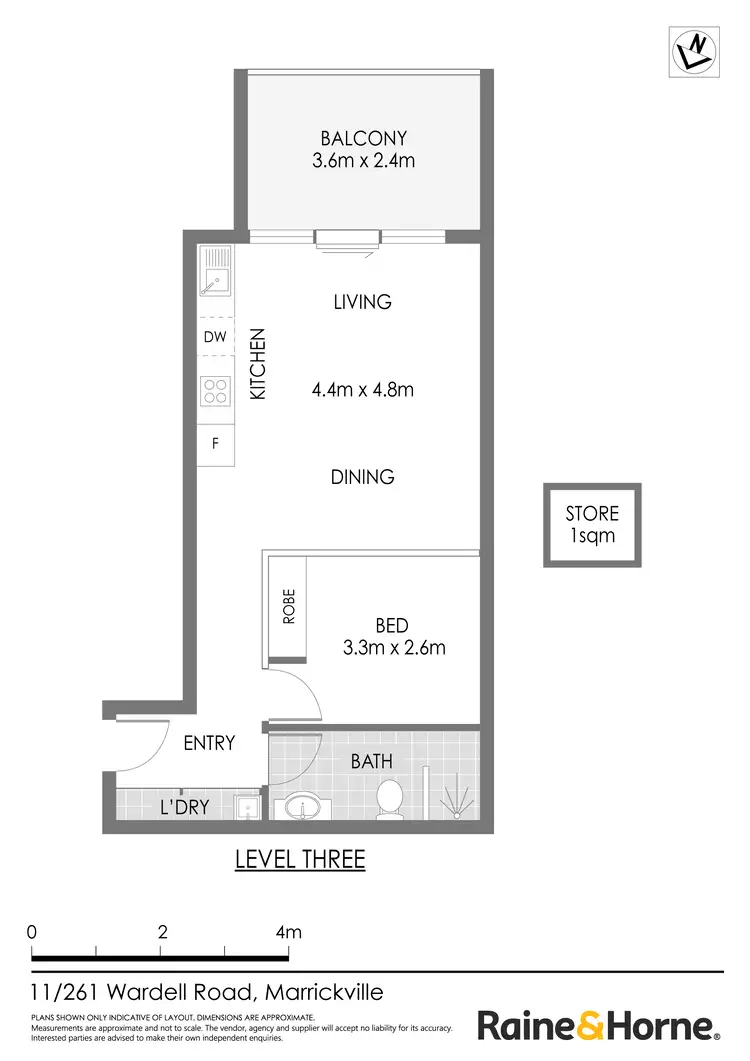 Floorplan of Homely apartment listing, 11/261-263 Wardell Road, Marrickville NSW 2204