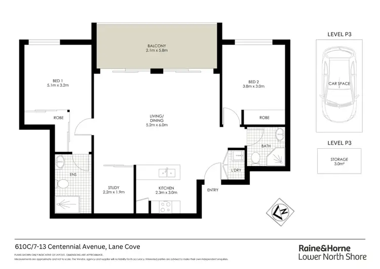 Floorplan of Homely apartment listing, 610C/7-13 Centennial Avenue, Lane Cove NSW 2066