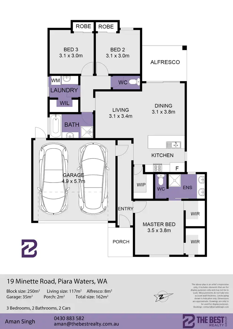 Floorplan of Homely house listing, 19 Minette Road, Piara Waters WA 6112