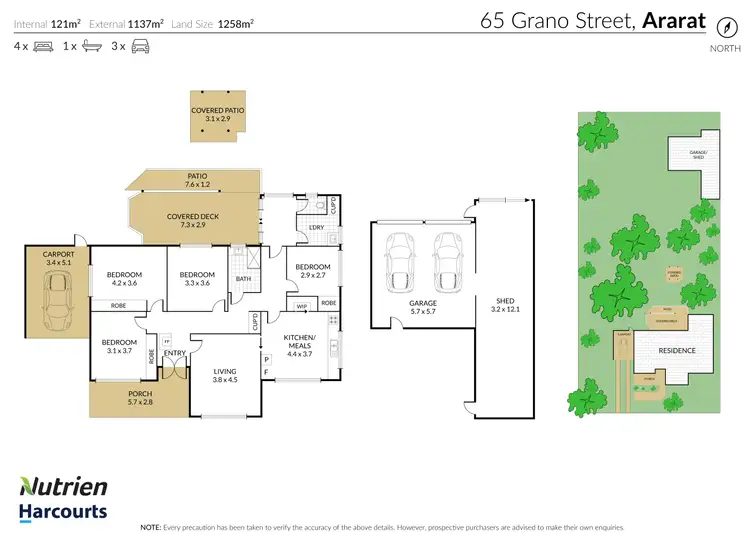 Floorplan of Homely house listing, 65 Grano Street, Ararat VIC 3377