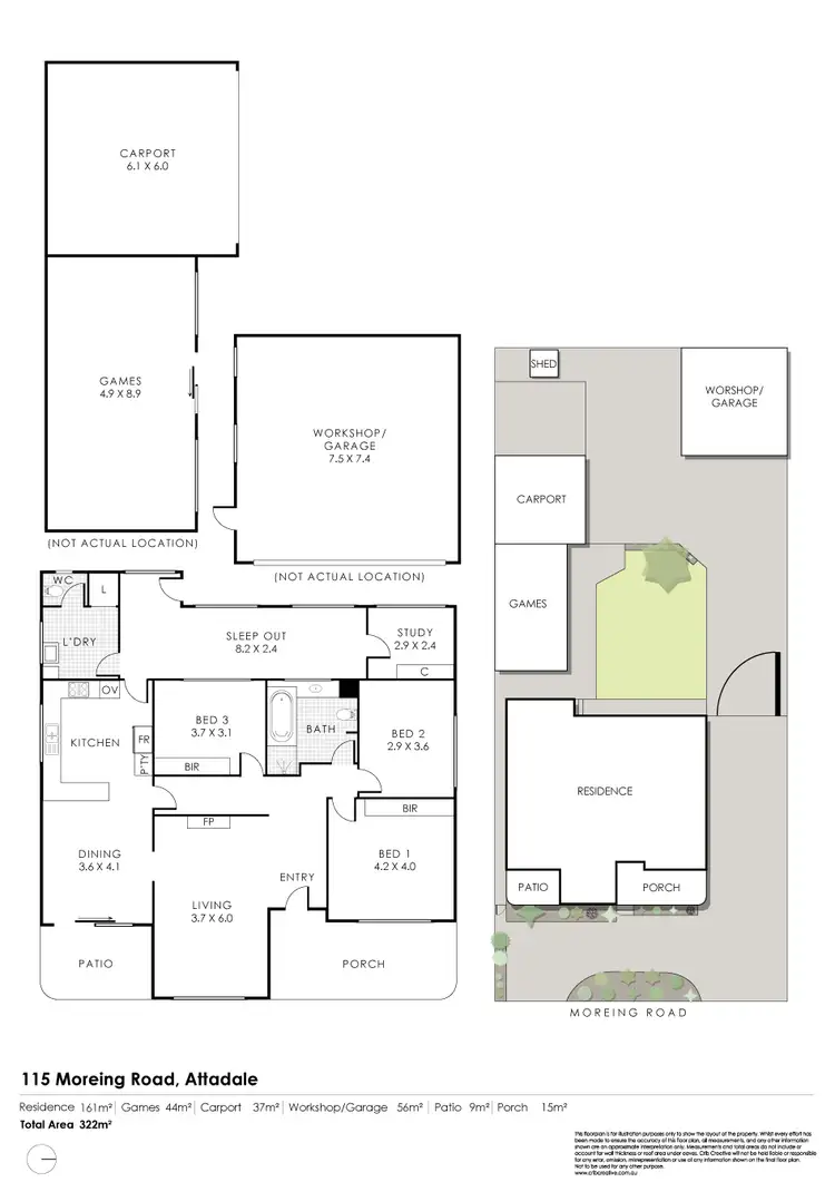 Floorplan of Homely house listing, 115 Moreing Road, Attadale WA 6156