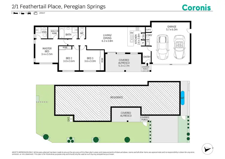 Floorplan of Homely townhouse listing, 2/1 Feathertail Place, Peregian Springs QLD 4573