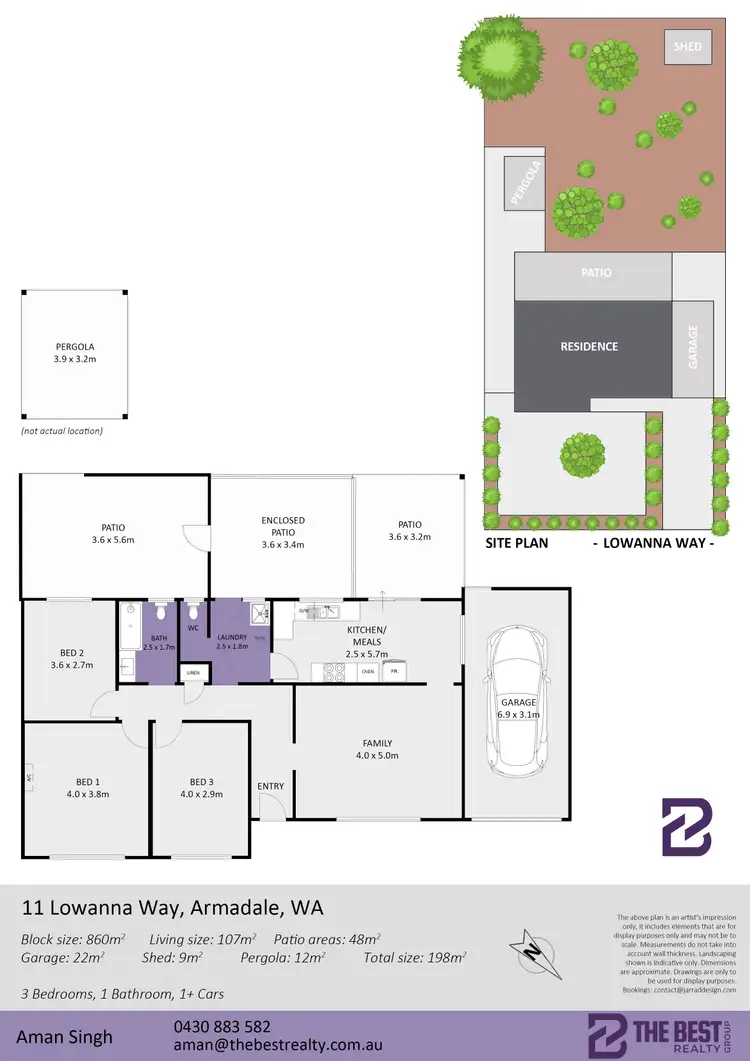 Floorplan of Homely house listing, 11 Lowanna Way, Armadale WA 6112