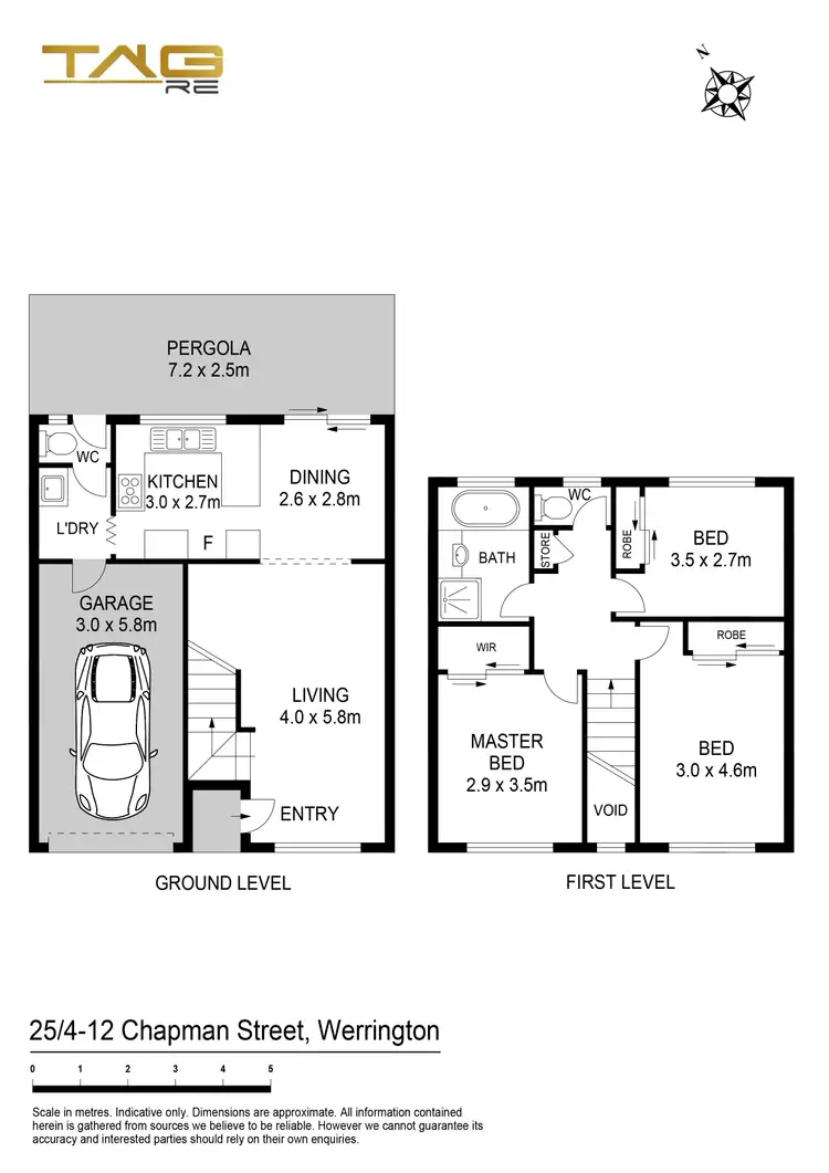 Floorplan of Homely townhouse listing, 25/4-12 Chapman Street, Werrington NSW 2747