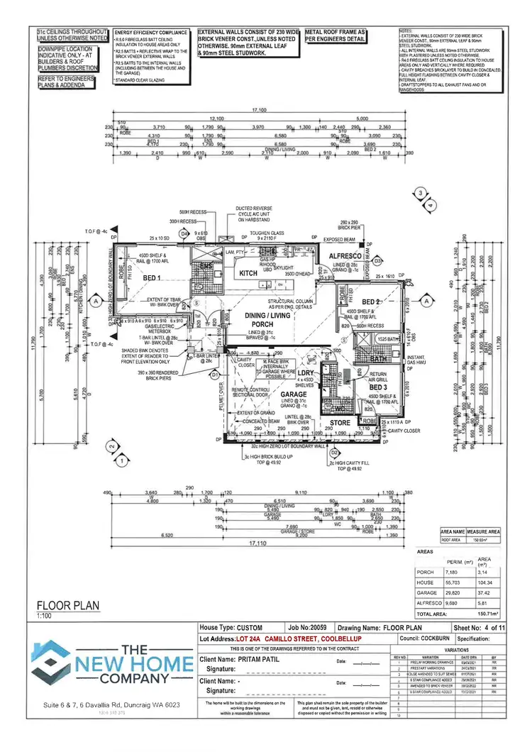 Floorplan of Homely house listing, 24A Camillo Street, Coolbellup WA 6163