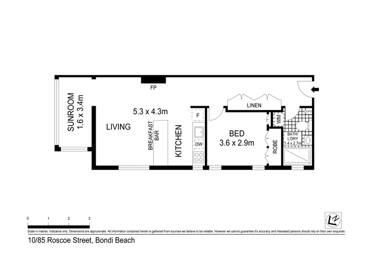 Floorplan of Homely apartment listing, 10/85 Roscoe Street, Bondi Beach NSW 2026
