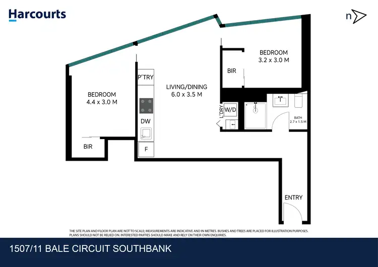 Floorplan of Homely apartment listing, 1507/11 Bale Circuit, Southbank VIC 3006