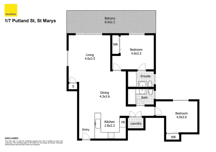 Floorplan of Homely apartment listing, 1/7-11 Putland Street, St Marys NSW 2760