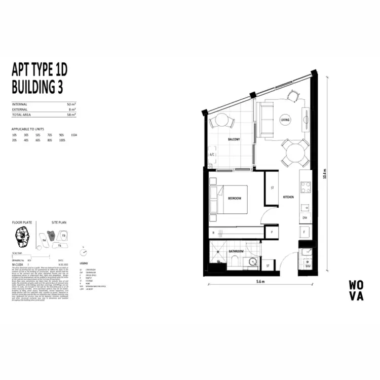 Floorplan of Homely apartment listing, Unit 617/T3 - 1104 WOVA, Phillip ACT 2606