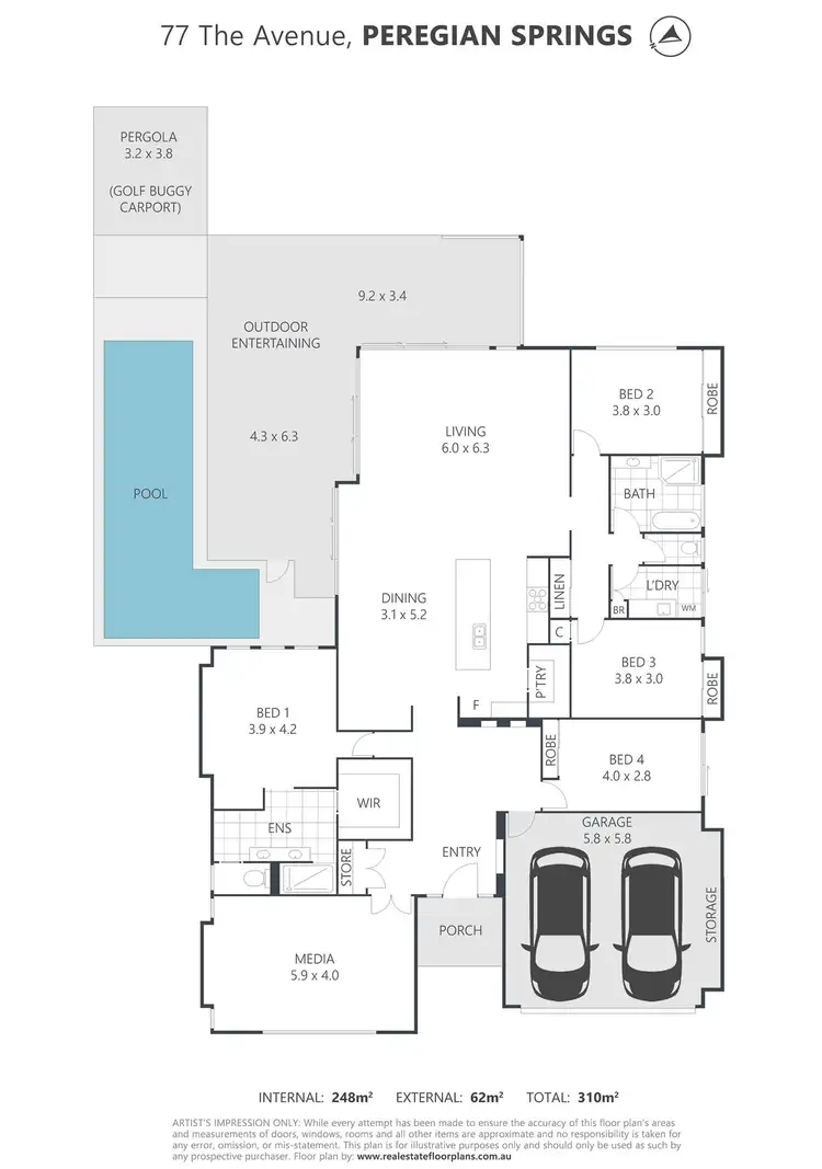 Floorplan of Homely house listing, 77 The Avenue, Peregian Springs QLD 4573