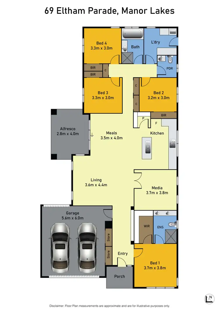 Floorplan of Homely house listing, 69 Eltham Parade, Manor Lakes VIC 3024
