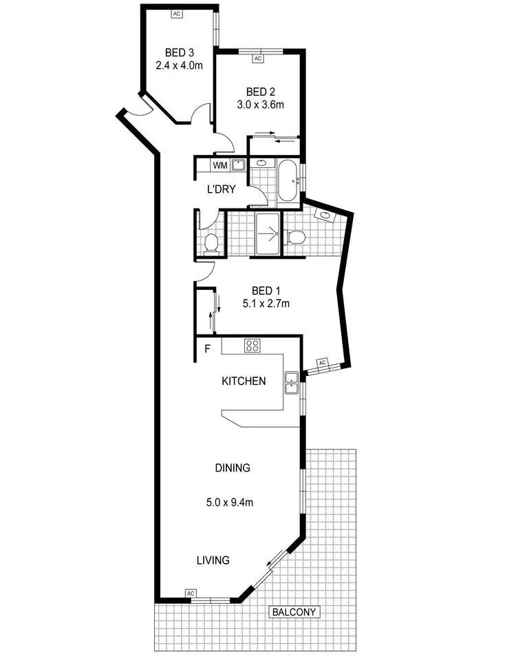 Floorplan of Homely apartment listing, 6/5 Lambell Terrace, Larrakeyah NT 820