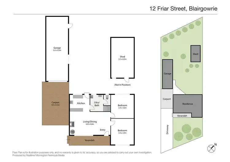 Floorplan of Homely house listing, 12 Friar Street, Blairgowrie VIC 3942
