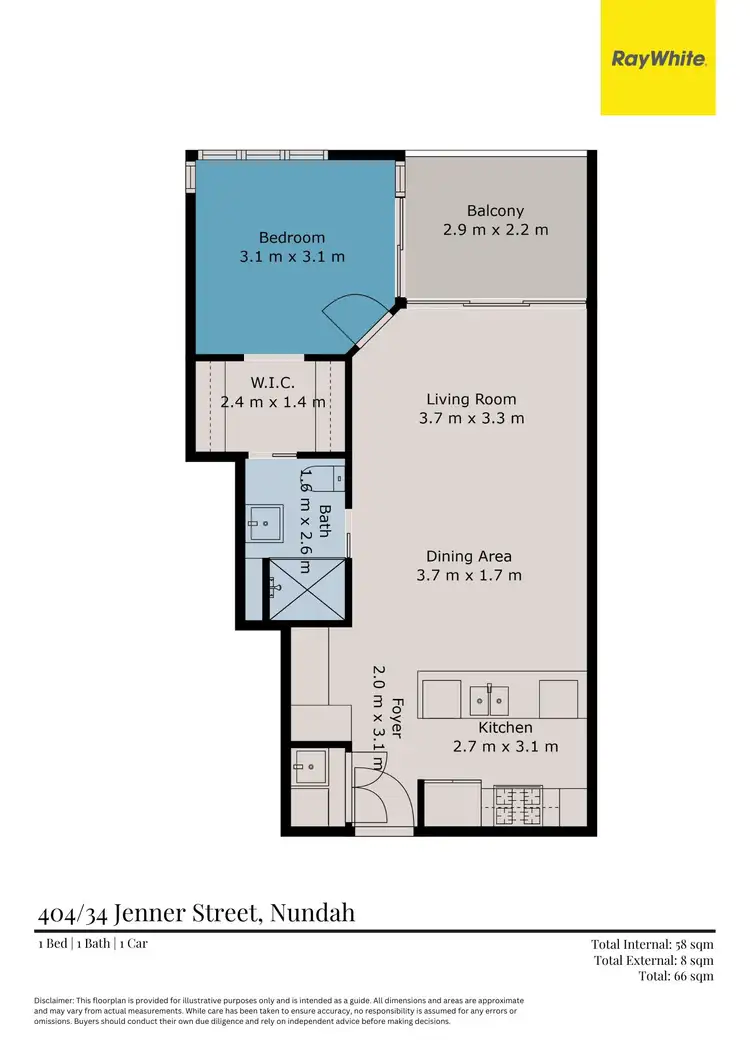 Floorplan of Homely apartment listing, 404/34 Jenner Street, Nundah QLD 4012