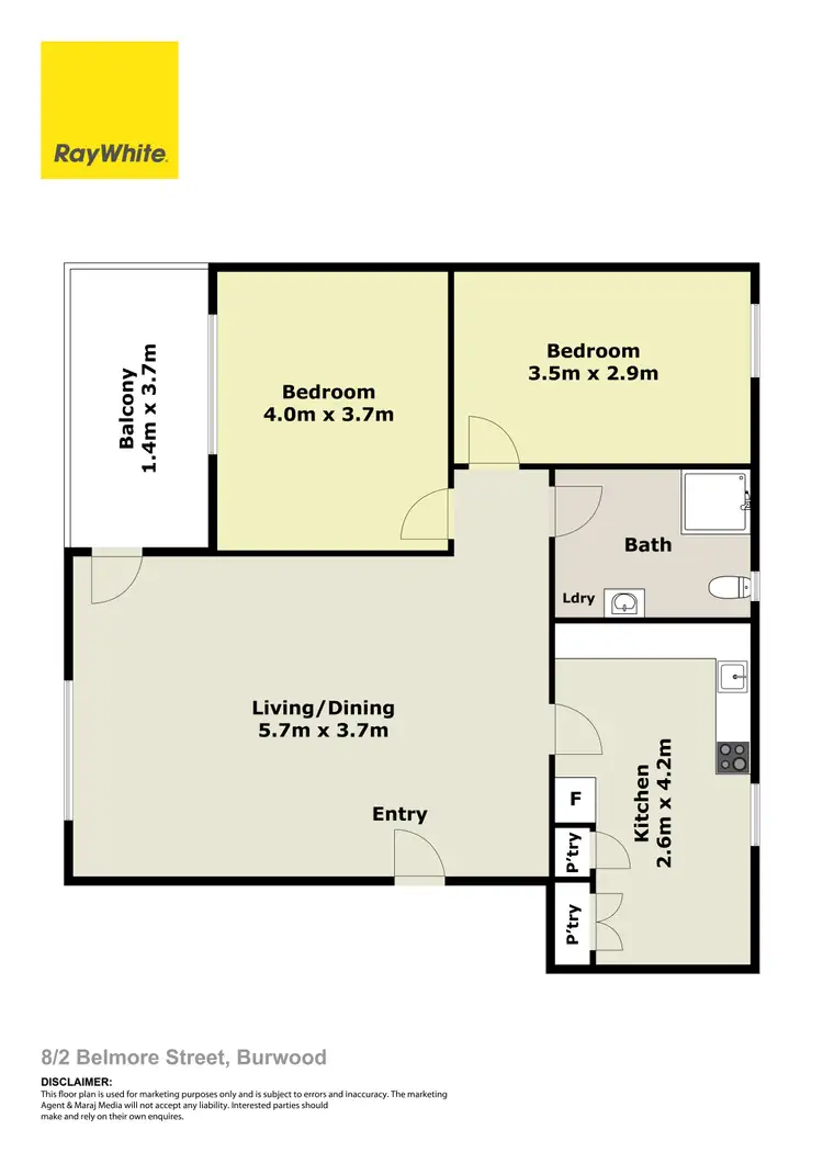 Floorplan of Homely apartment listing, 8/2 Belmore Street, Burwood NSW 2134
