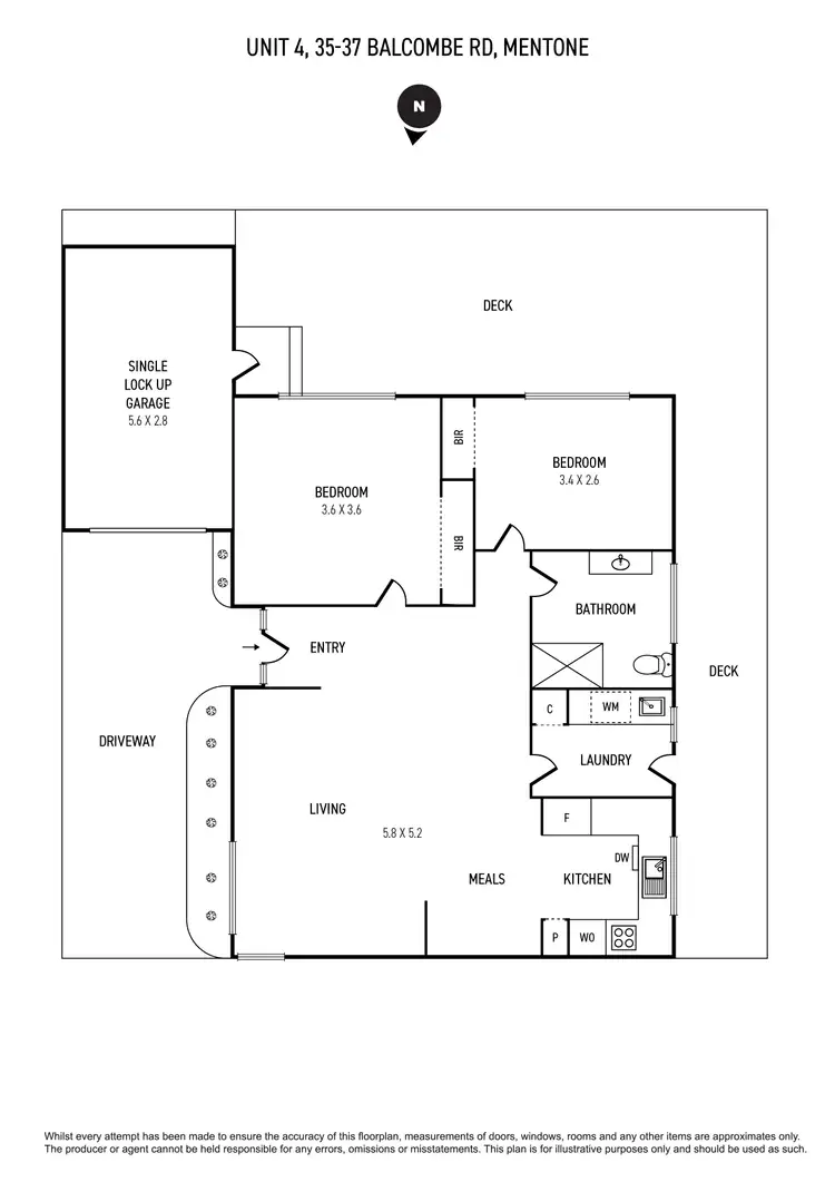 Floorplan of Homely unit listing, 4/35-37 Balcombe Road, Mentone VIC 3194