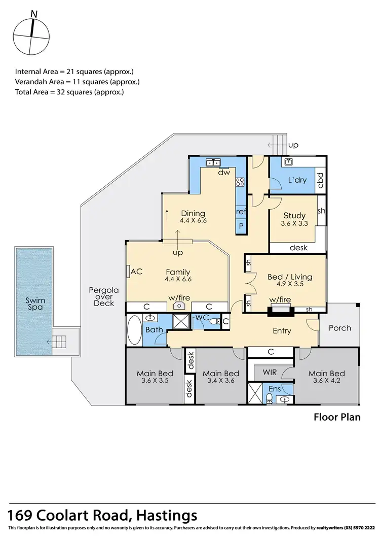 Floorplan of Homely rural property listing, 169 Coolart Road, Hastings VIC 3915