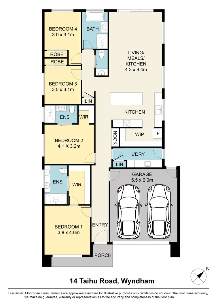 Floorplan of Homely house listing, 14 Taihu Road, Wyndham Vale VIC 3024