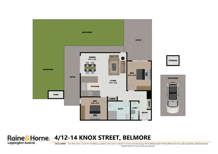 Floorplan of Homely apartment listing, 4/12-14 Knox Street, Belmore NSW 2192