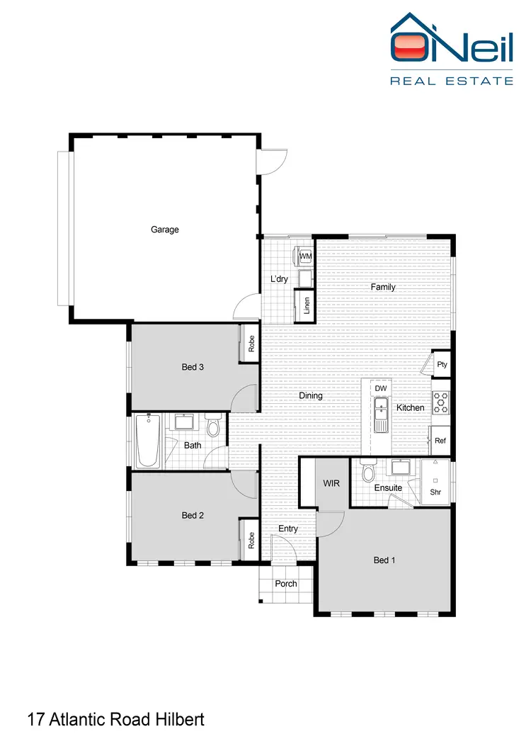 Floorplan of Homely house listing, 17 Atlantic Road, Hilbert WA 6112
