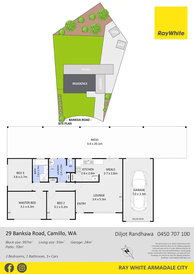 Floorplan of Homely house listing, 29 Banksia Road, Camillo WA 6111