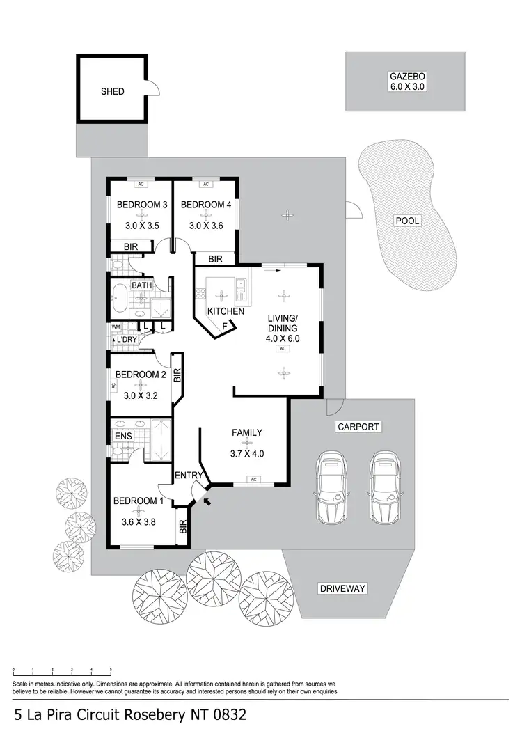 Floorplan of Homely house listing, 5 La Pira Circuit, Rosebery NT 832