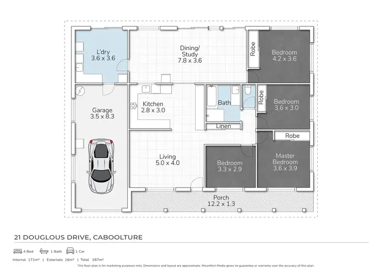 Floorplan of Homely house listing, 21 Douglas Drive, Caboolture QLD 4510
