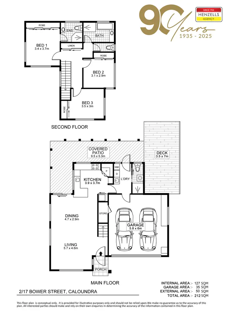 Floorplan of Homely townhouse listing, 2/17 Bower Street, Caloundra QLD 4551