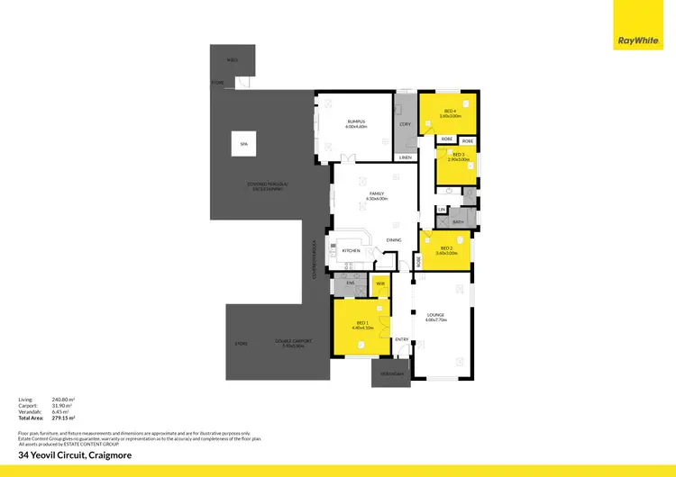 Floorplan of Homely house listing, 34 Yeovil Circuit, Craigmore SA 5114