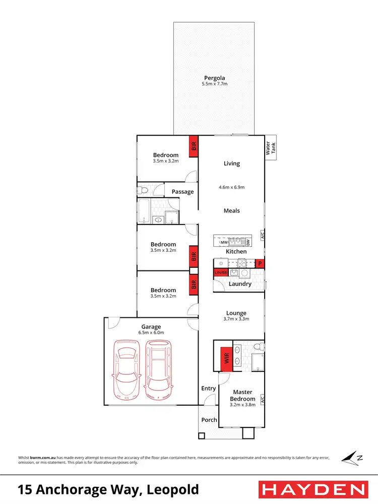 Floorplan of Homely house listing, 15 Anchorage Way, Leopold VIC 3224