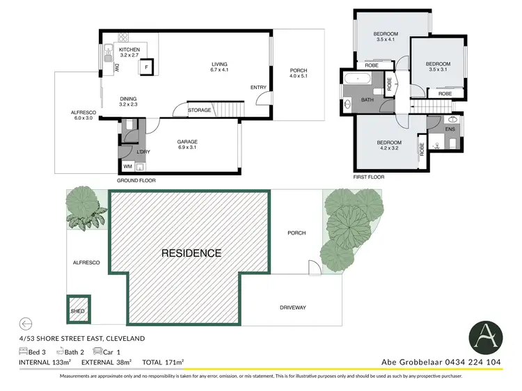 Floorplan of Homely townhouse listing, 4/53 Shore Street East, Cleveland QLD 4163