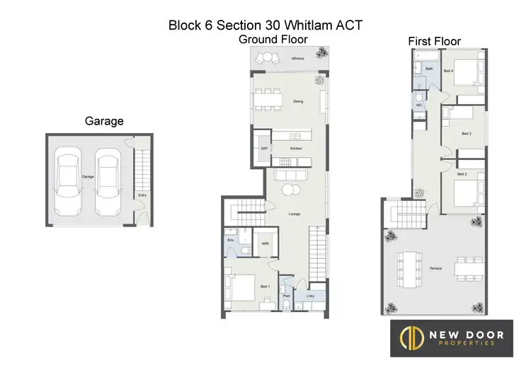 Floorplan of Homely townhouse listing, Unit 1/100 Hazel Hawke Ave, Whitlam ACT 2611