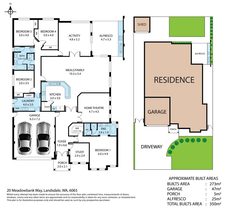 Floorplan of Homely house listing, 20 Meadowbank Way, Landsdale WA 6065