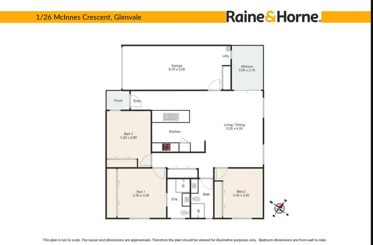Floorplan of Homely unit listing, 1/26 McInnes Crescent, Glenvale QLD 4350